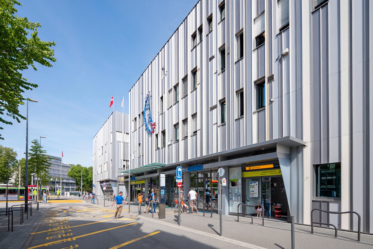 Bâtiment de la mairie annexe du quartier de l'Arénas à Nice en 2025
