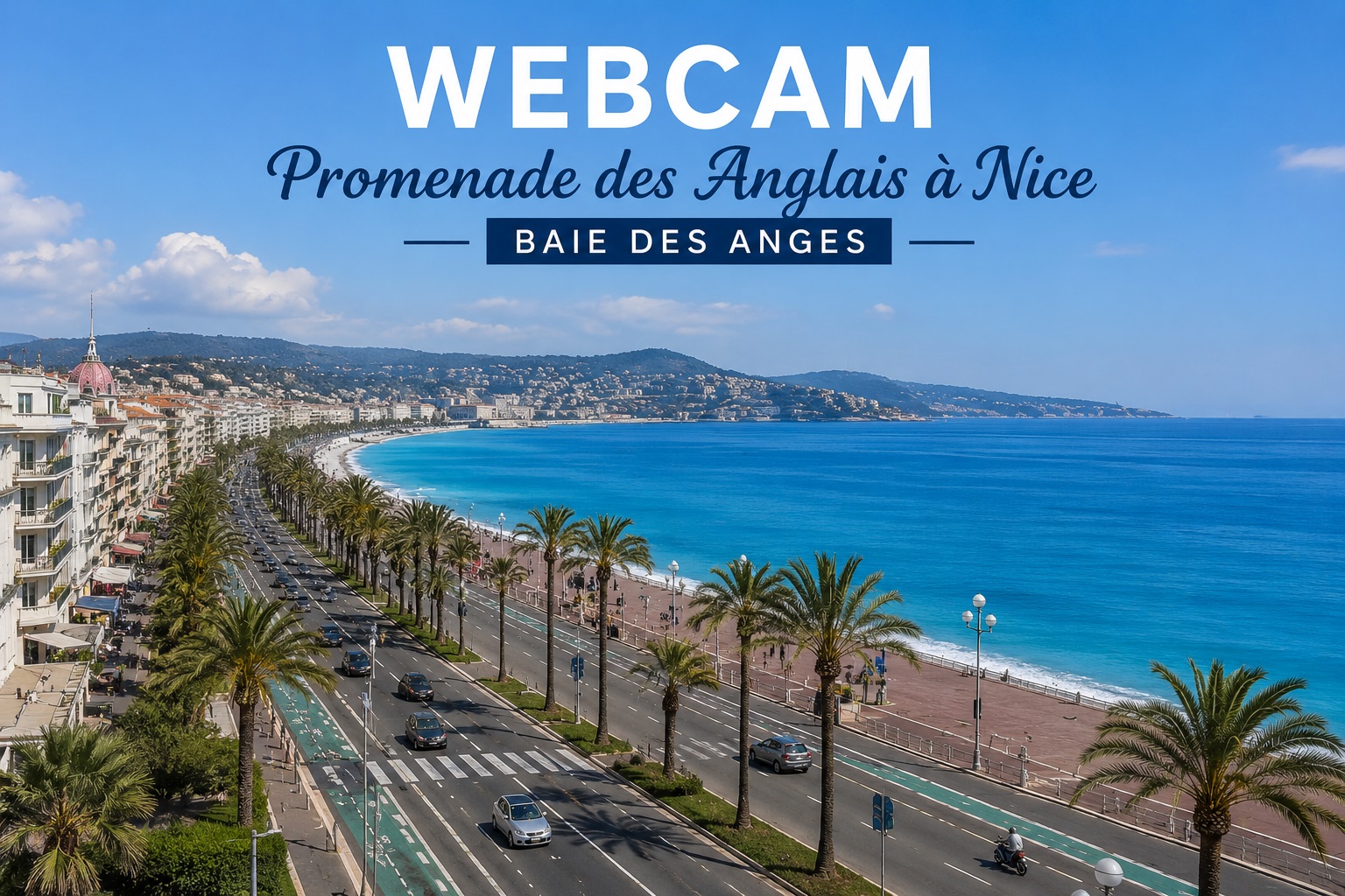 Webcam Promenade des Anglais à Nice, baie des Anges