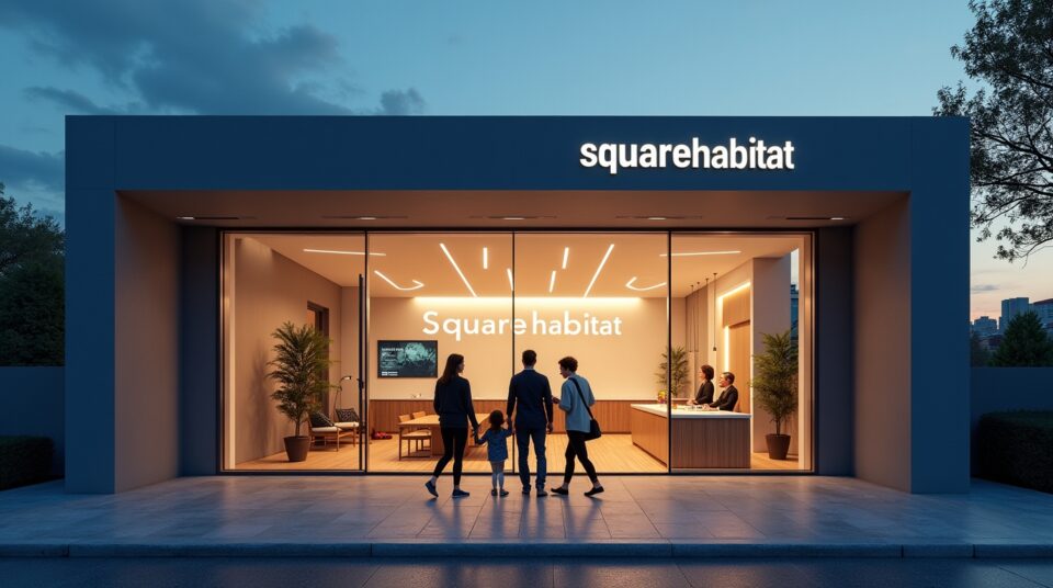 Façade d'une agence Square Habitat, représentant une destination immobilière de choix