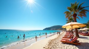 Plage de la Gallice à Juan-les-Pins : Évasion estivale