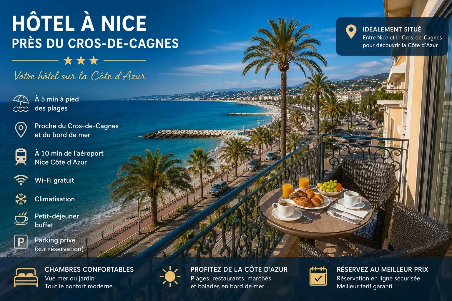 Hôtel à Nice près du Cros-de-Cagnes sur la Côte d'Azur