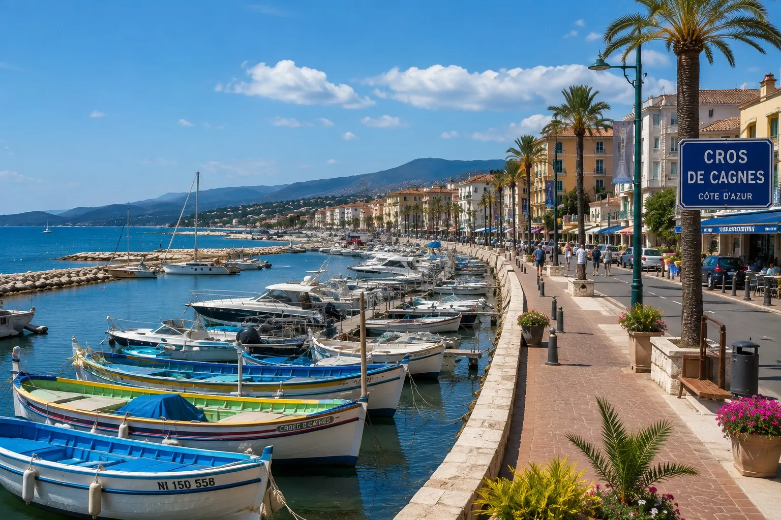 Le port et le front de mer du Cros-de-Cagnes