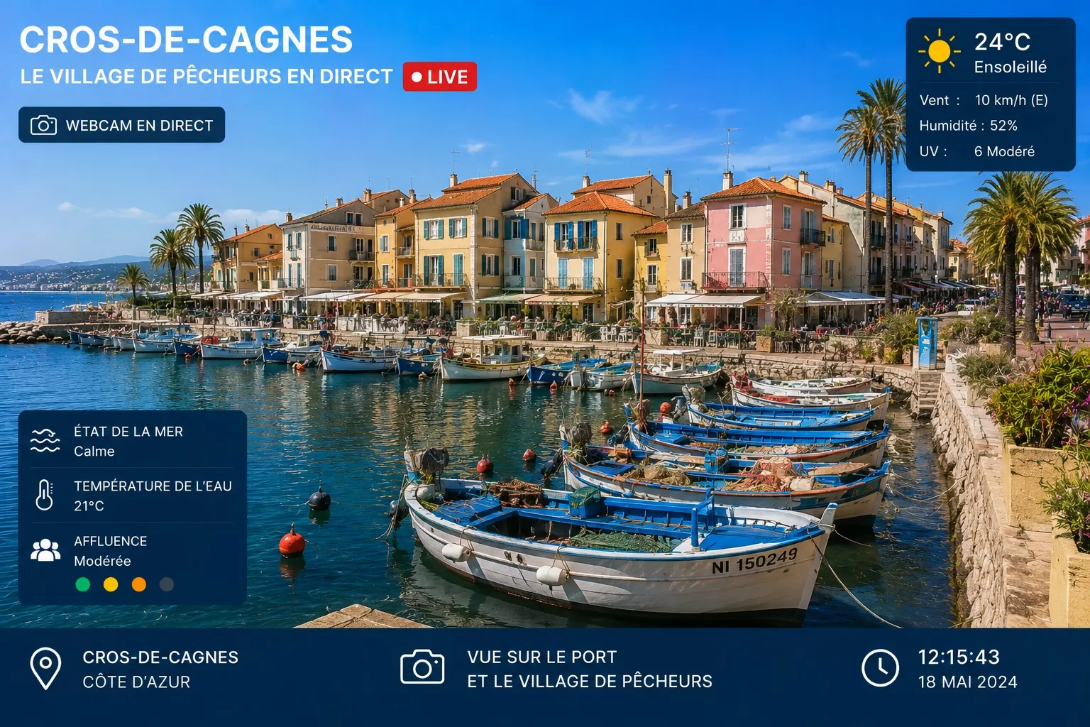 Le village de pêcheurs du Cros-de-Cagnes sur la Côte d'Azur