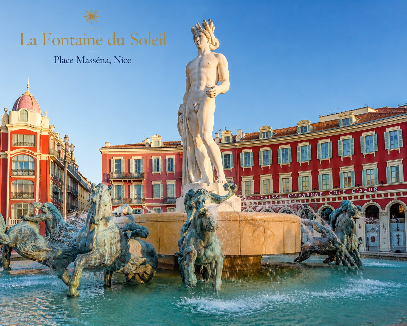 La Fontaine du Soleil sur la Place Masséna à Nice
