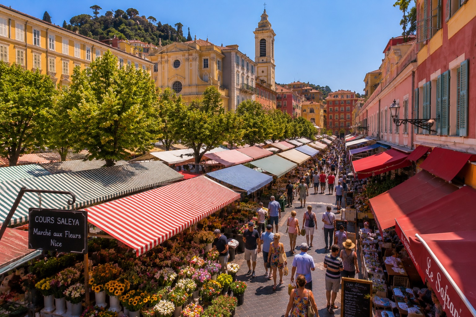 Marché du Cours Saleya dans le Vieux Nice