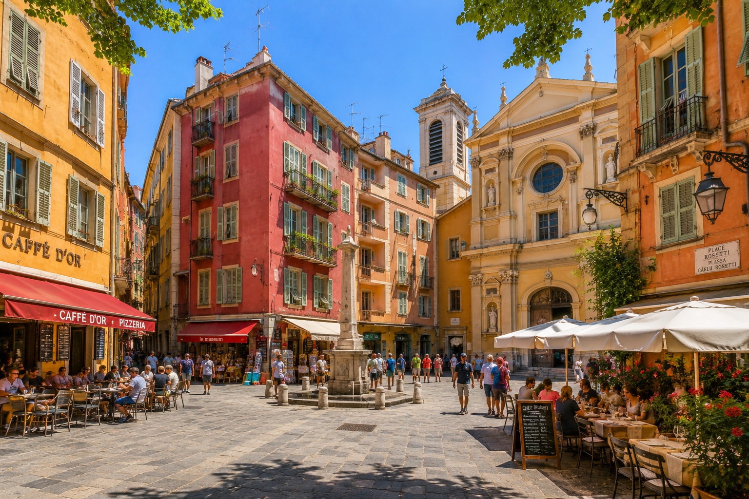 Place Rossetti dans le Vieux Nice à Nice