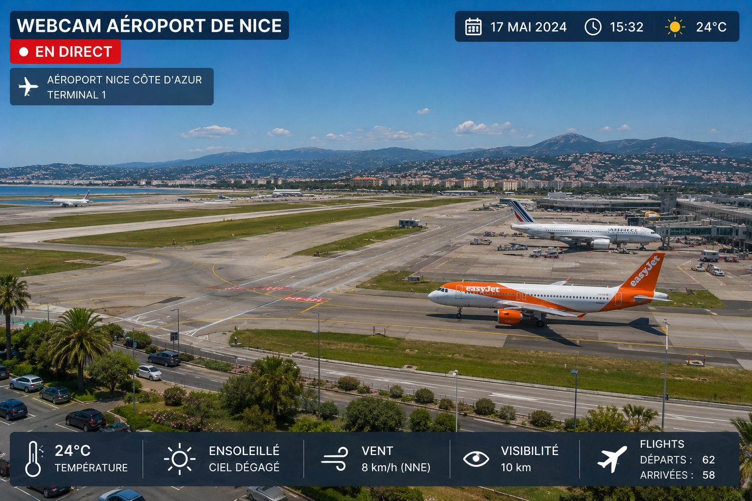 Webcam aéroport de Nice 